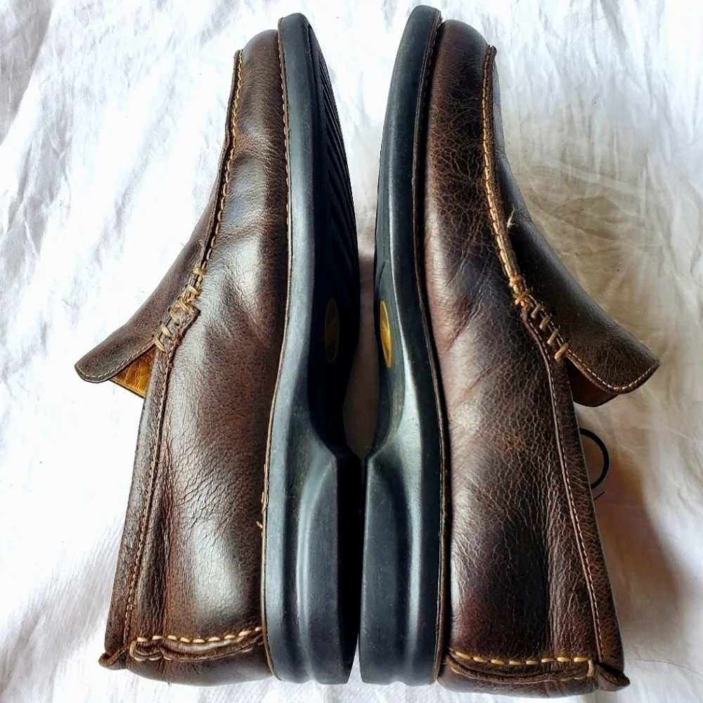 Martin Dingman Atomic Gel Slip On Driving Loafers Shoes Brown Size 9.5